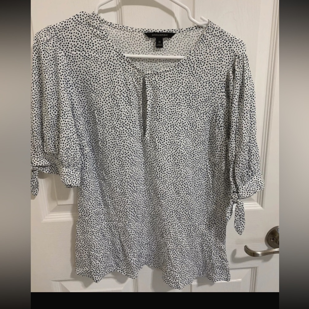 Blusa de mangas de polka